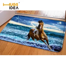 HUGSIDEA забавная Футболка с принтом лошади Добро пожаловать коврик на порог толстый фланелевый ковер для Гостиная нескользящий ковер в холл ковер 40x59 см