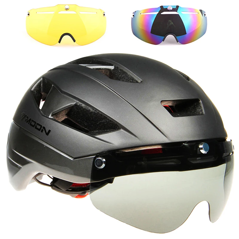 Buy 3 Lens N 270g Aero TT Road Bicycle Helmet Goggles Racing Cycling Sports