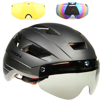 

3 Lens N 270g Aero TT Road Bicycle Helmet Goggles Racing Cycling Sports Safety TT Bike Helmet Road Bike Cycling Goggle Helmet