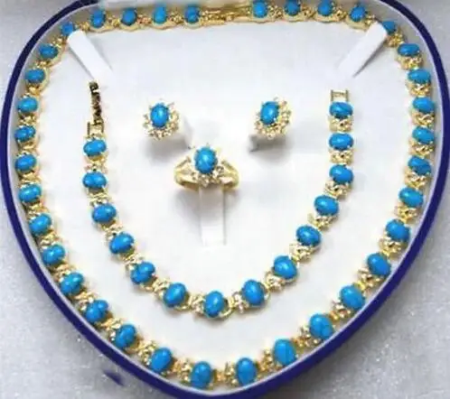 

Wholesale price 16new ^^^^Beautiful stone necklace bracelet ring earring set(No box)
