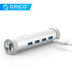 ORICO ARH4-U3-SV Алюминий круглый 4 Порты USB3.0 Суперскоростной концентратор 5 Гбит/с для MAC Тетрадь идеально-серебро