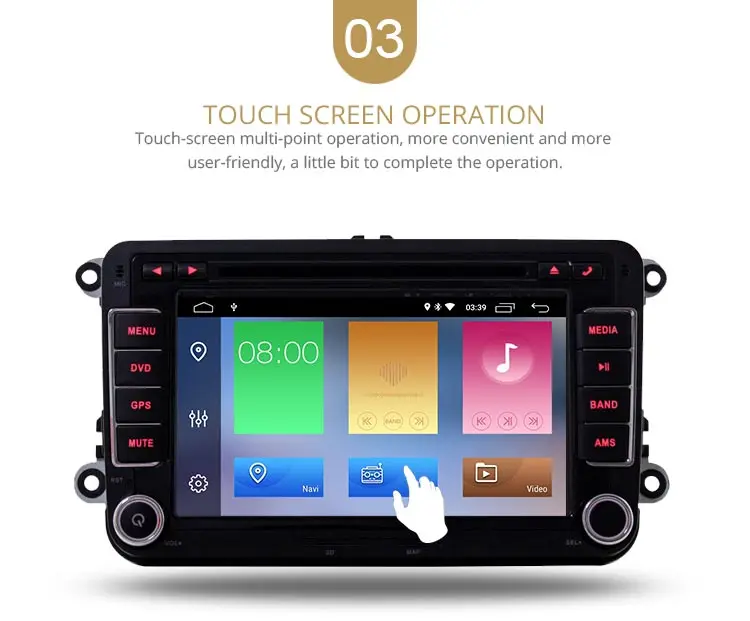 Clearance LJDA 2 Din Android 9.0 Car Radio For Skoda Seat Volkswagen VW Passat b7 POLO GOLF 5 Car Multimedia Stereo Auto Audio GPS DVD IPS 5