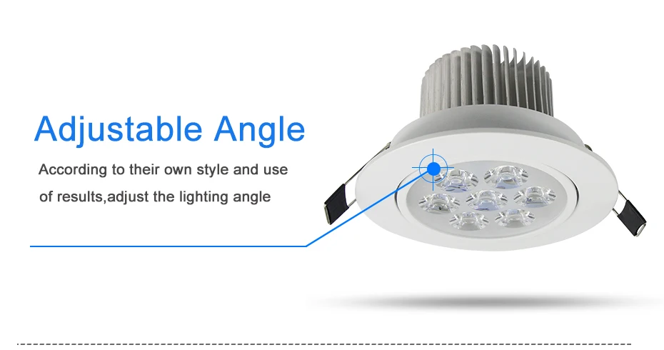 Dvolador с регулируемой яркостью AC85V-265V 7 Вт/5 Вт/4 Вт/3 Вт Светодиодный светильник теплый белый/белый точечный светильник Cree потолочный встраиваемый Домашний Светильник
