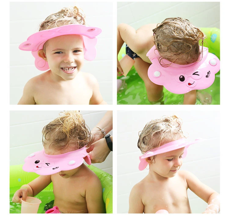 Новая регулируемая детская шапочка для душа уход за ребенком во время купания защита ушей для детей принадлежности для душа