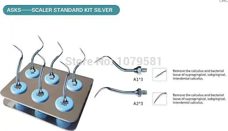 US $284.24 5 PCS ASKS DENTAL AMDENT Scaler Dental Hygiene Kit Sliver FOR DENTAL SCALLING AND TEETH TREATMENT WITH 37 AND 39 AMDENT TIPS