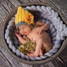 Новая осенне-зимняя мягкая Исландская шерсть детское одеяло веревка корзина наполнитель новорожденных реквизит для фотосъемки детское банное полотенце