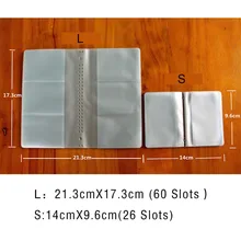 1 шт. ПВХ Большой Классический чехол-книжка Органайзер силиконовый прозрачный водонепроницаемый грязеотталкивающий ремешок держатель для кредитных ID карт