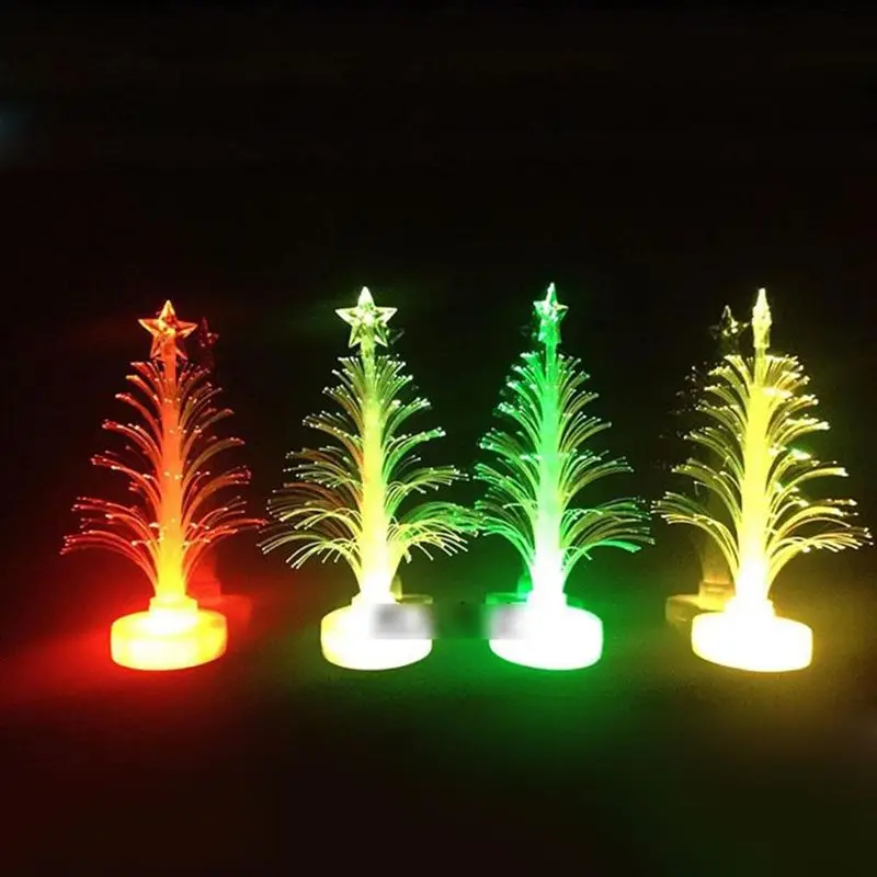 

Colorful LED Fiber Optic Nightlight Decoration Light Lamp Mini Christmas Tree