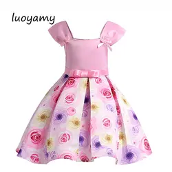 Luoyamy 2018 платье для девочек летнее платье для девочек с цветочным узором нарядное платье принцессы Дети Костюмы Свадебные для маленьких
