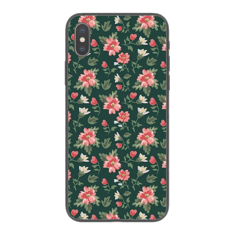 

Hot Soft TPU Ink flower print cellphone case For iPhone x 6 6s 7 7s 8 4 4s 5 5s se Plus Art fashion Cover Silicon phone case