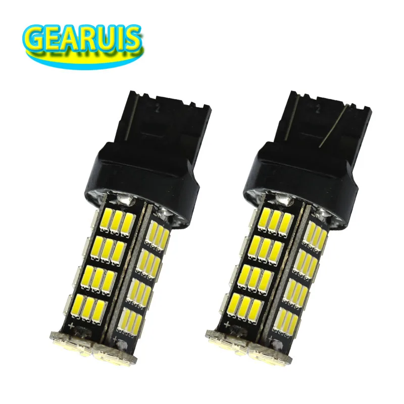 2 шт. сигнальные лампы LED T20 7440 72 SMD 4014 7443 T25 3156 3157 поворотные огни DRL красные