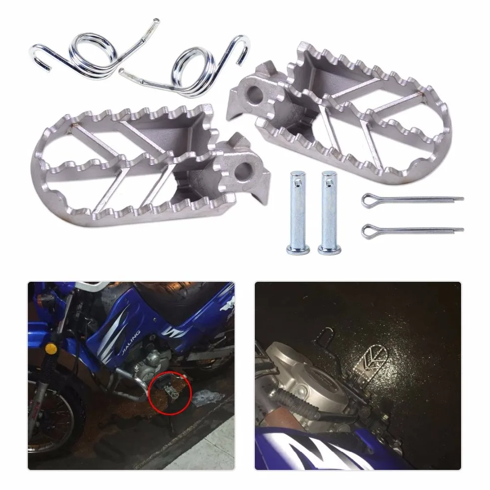 

DWCX 2x stainless steel Modified Motorcycle Motocross Front Teeth Foot Pedals Footrest for Honda Kawasaki Harley Yamaha Suzuki