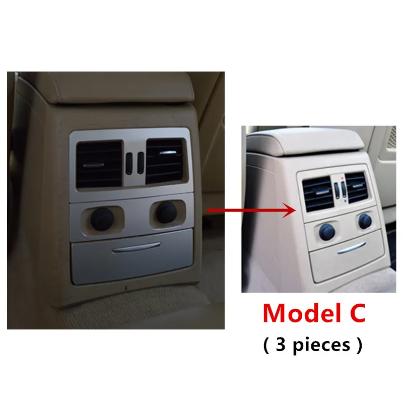Автомобильный Стайлинг подлокотник заднего сиденья кондиционер на выходе рамка декоративная Накладка для BMW 3 серии E90 2005-2011 наклейки на интерьер - Название цвета: Model C 3pcs