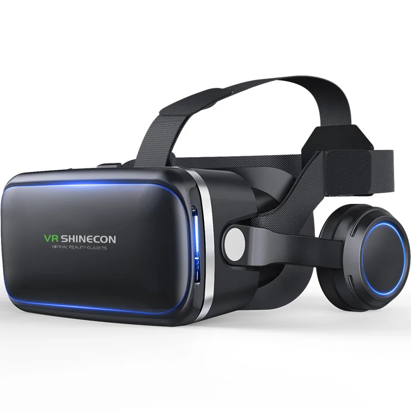 VR Shinecon 6,0 Смарт виртуальной реальности VR очки с Hi-Fi стерео объемные наушники гарнитура 3D кино игры для 4,7-" смартфон - Цвет: G04E