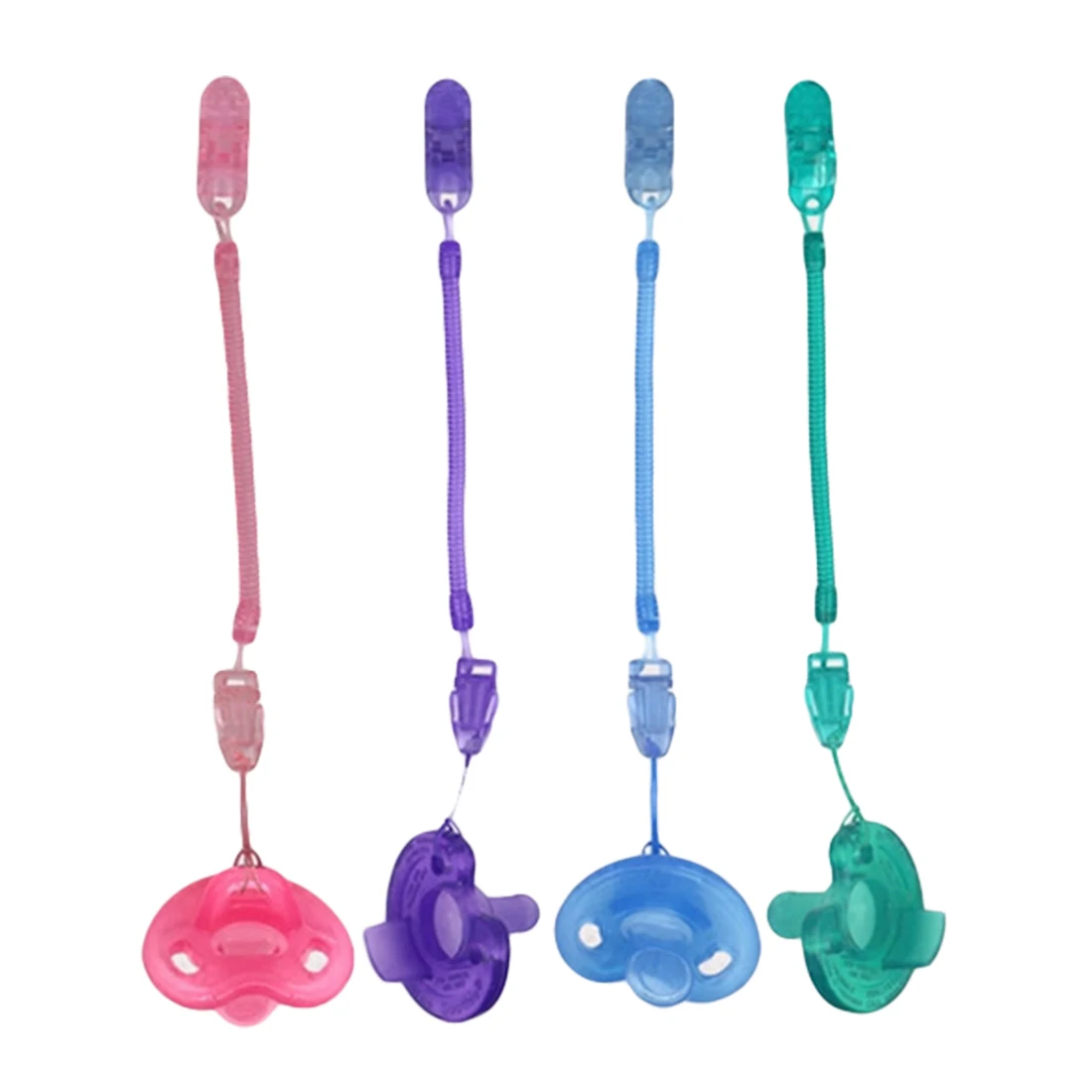 

Nipple Clip Chain Holder Strap Baby Infant Toddler Dummy Pacifier Spring Soother Baby teether toy