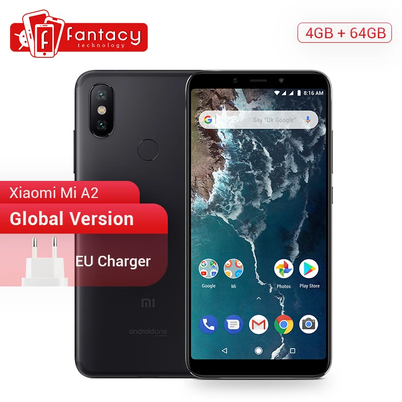Глобальная версия Xiaomi Mi A2 4 гб 64 восьмиядерный процессор Snapdragon 660 5 99 дюймов 18:9