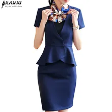 Модная деловая юбка костюм женский летний формальный подол оборки Блейзер и юбка офисные женские большие размеры Униформа отправить шарф