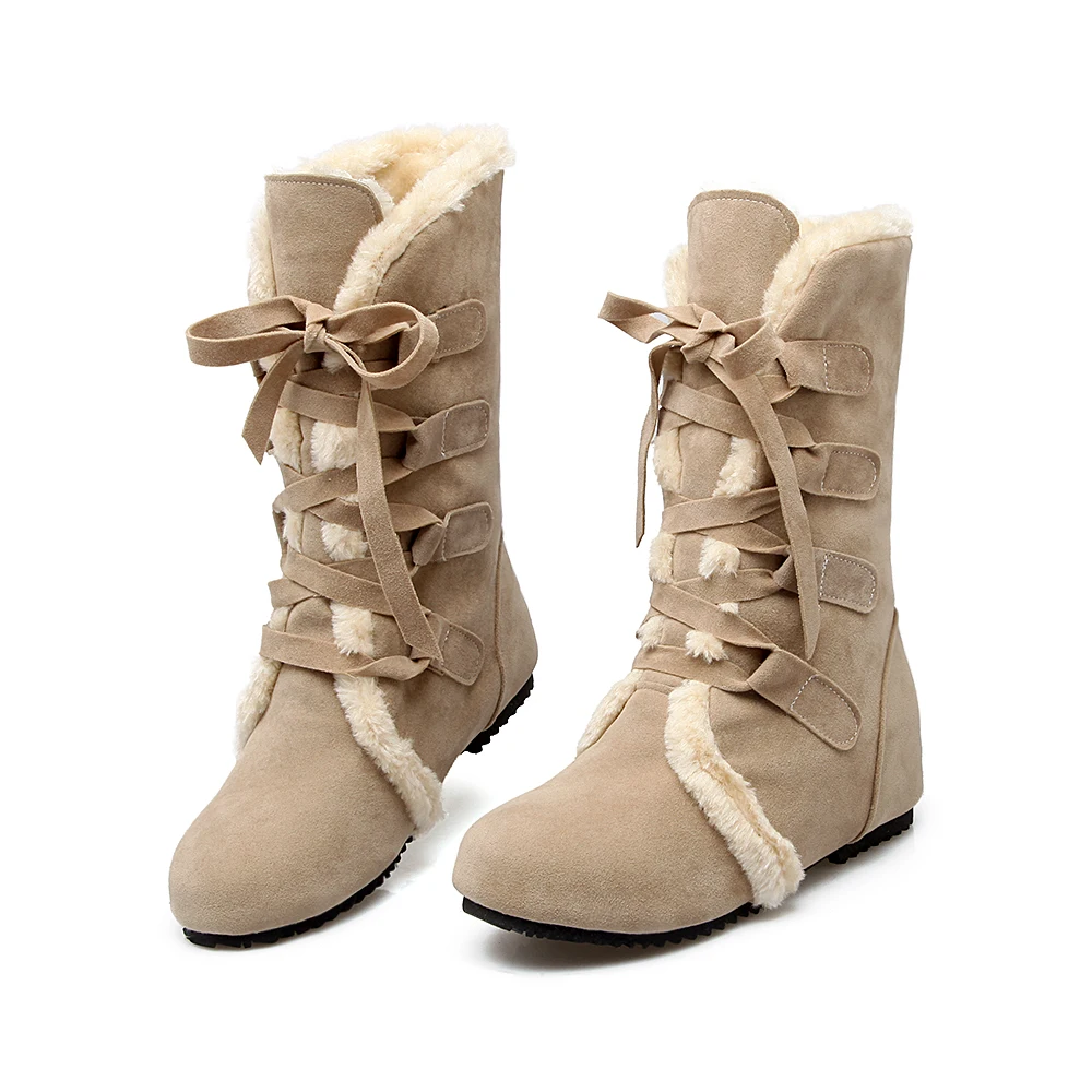 Г. Новые зимние сапоги российские теплые женские ботинки, большие размеры 34-52 Высококачественная зимняя обувь из лакированной кожи на толстой подошве женские ботинки средней высоты 509