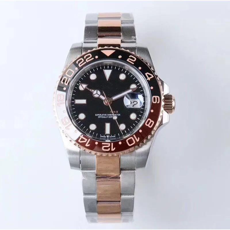 

luxury Mens Watch MASTER 40mm Rubber Rose gold Automatic Movement Mechanical Mens Stainless Steel Watches Wristwatch