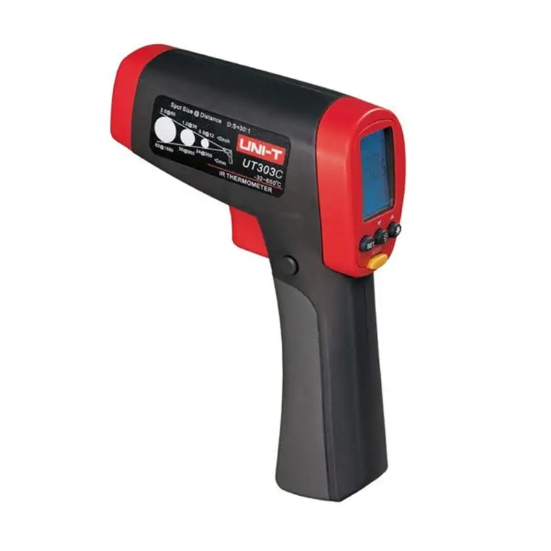 

UNI-T UT303C 30:1(D:S) High Accuracy Infrared IR Thermometer Laser Temperature Gun Meter Range -32~1050 Degree