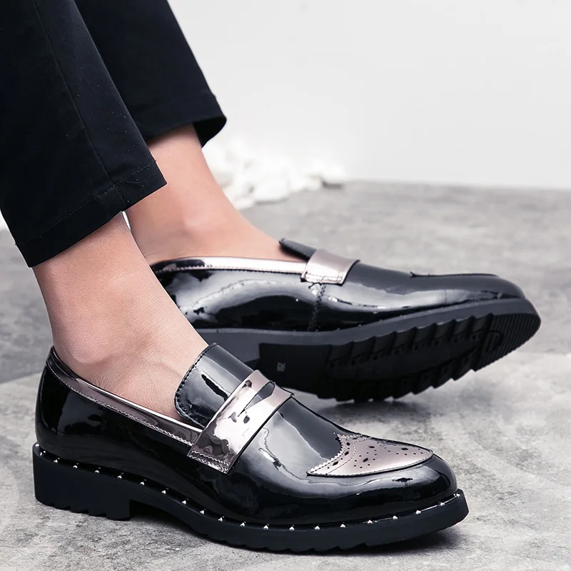 

Men Casual shoes outdoor breathable Leather Loafers dress Office Shoes For Men Moccasins Comfortable Slip on Fashion Shoes men 5