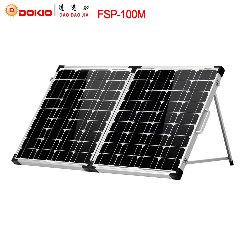 Dokio Brand 100W 2Pcs x 50W Foldable Solar Panel China 18V +10A 12V24V Controller Solar Battery CellModuleSystem Charger Dokio Brand 100W 2Pcs x 50W Foldable Solar Panel China 18V +10A 12V24V Controller Solar Battery CellModuleSystem Charger