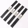 4 Model Silicone Gel Rubber Watch Band Strap Straight End Bracelet Stainless Steel Double Folding Clasp 20 22 mm Watchband ► Photo 3/6