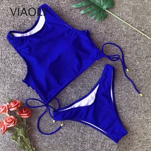 Бикини, купальник, женские купальники, средняя талия, бикини, танкини, купальник, топы, купальники, синий жилет, купальники