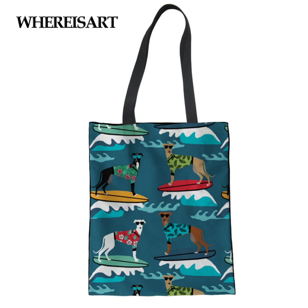 WHEREISART женская сумка через плечо с принтами животных, женская сумка через плечо, сумка для покупок, школьный рюкзак для девочек, женские сумки