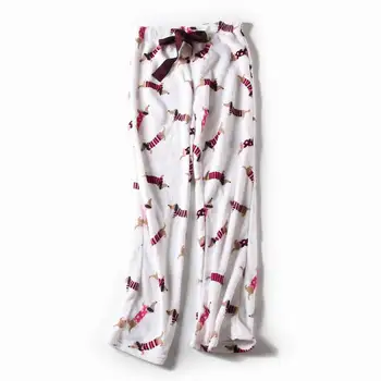 

Women's pants Winter flannel casual padded warm plush trousers Sleep Bottoms Trousers sleeping Women Ankle Length Long pants