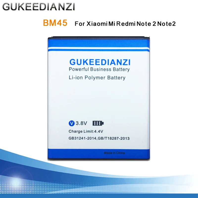 

GUKEEDIANZI BM45 3060mAh Replacement Battery For Xiaomi Redmi Note 2 Red Rice Note2 Rechargeable Lithium Polymer Bateria