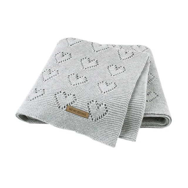 crochet baby blanket grey color
