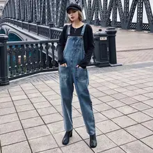 HCBLESS модные джинсы Весна Новая мода Дикий Ретро передний карман джинсовые комбинезоны брюки джинсы