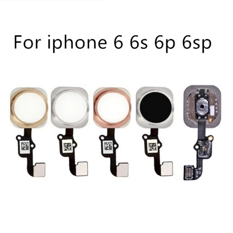

1pcs Home Button with Flex Cable for iPhone 6 6s 4.7" / 6 6s plus 5.5" Black/White/Gold 3Colors Home button Flex Assembly