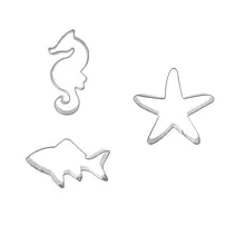 3 шт./компл. морские животные морской конек Акула Морская звезда металлические формочки для печенья наборы для десерта Набор форм для выпечки печенья штамп из нержавеющей стали