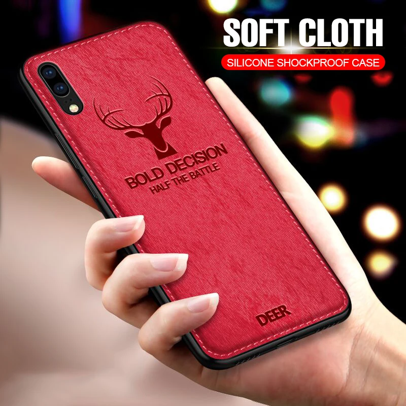 

Luxury Shockproof Cloth Back Case For Huawei P20 Pro Honor 10 Phone Case For Huawei P20 Honor 8 9 Lite Soft Silicone Case Cover