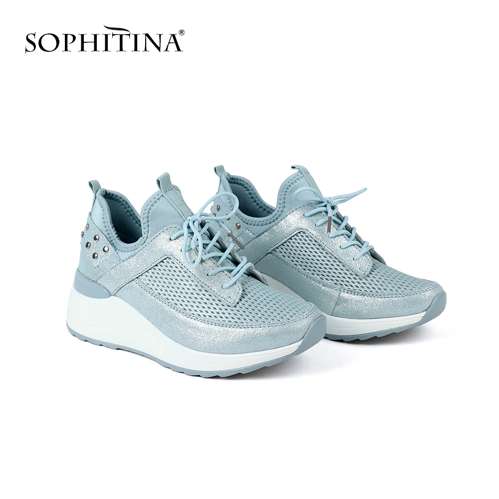 SOPHITINA/Стильные повседневные женские кроссовки на сплошной подошве. Верх обуви