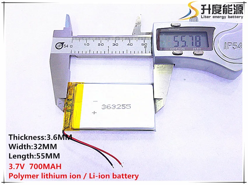 

1pcs [SD] 3.7V,700mAH,[363255] Polymer lithium ion / Li-ion battery for TOY,POWER BANK,GPS,mp3,mp4,cell phone,speaker