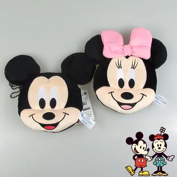 

100pcs/lot EMS DHL New 12cm Minnie Mickey Plush Toys for Kids Coin Purses Bag Pendant Kids Gifts