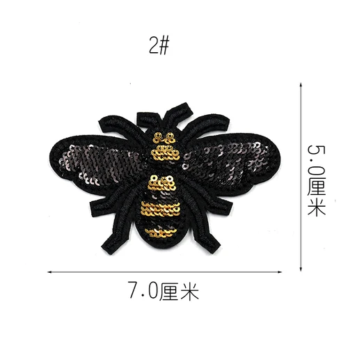 JOD* черные золотые нашивки с вышивкой и блестками для одежды, сделай сам, железные нашивки для одежды, брендовые декоративные наклейки, тканевые нашивки - Цвет: 2