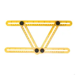 Многофункциональный угол-izer шаблон инструмент Пластик измерения четырехсторонний правитель точное измерение инструмент для handmen