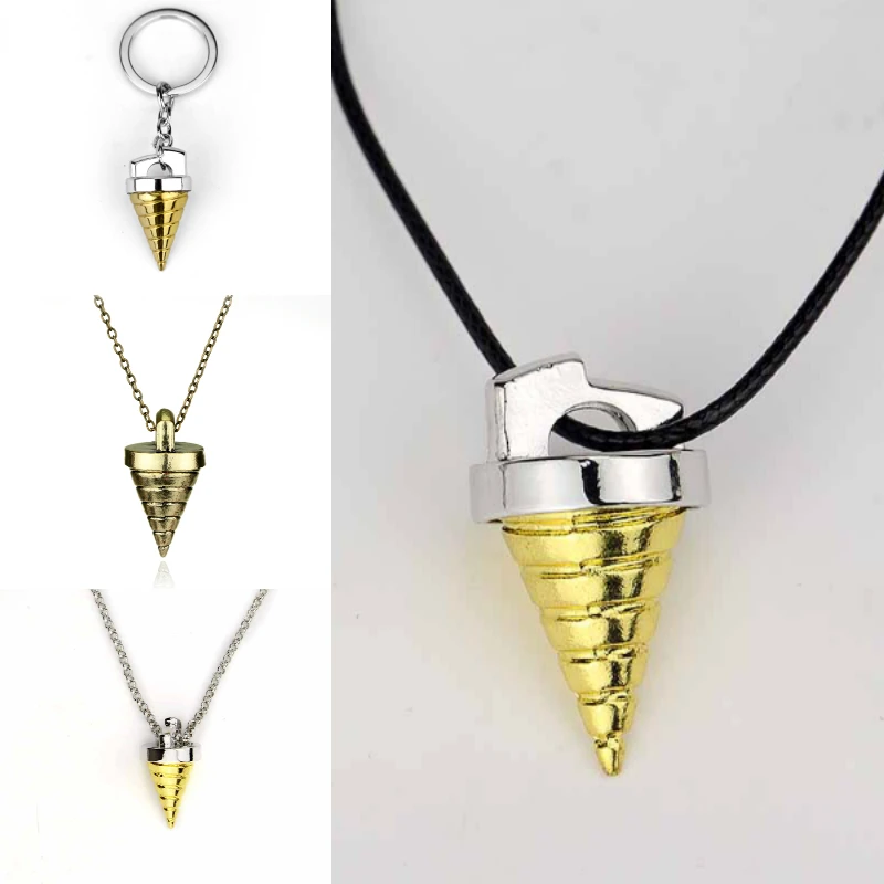 

Anime Gurren Lagann Golden Core Drill Metal Pendant Keychains Chain Ring Keyring