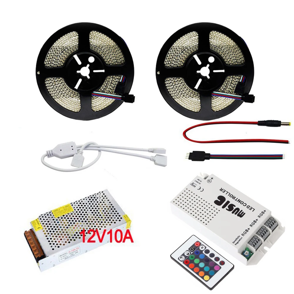 5 20 м 234 LED/M RGB Светодиодная лента 3528/2835 DC12V гибкий свет неоновая полоса +