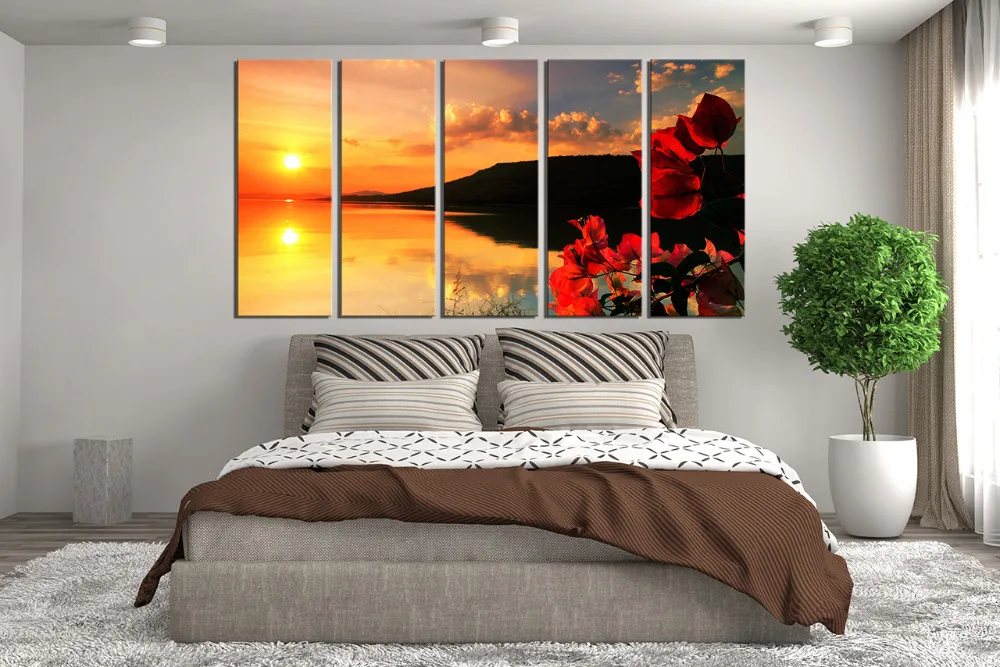 5_piece_photo_canvas_orange_sea_decor_bedroom_ocean_multi_panel_art__09130.1477569693.1280.1280