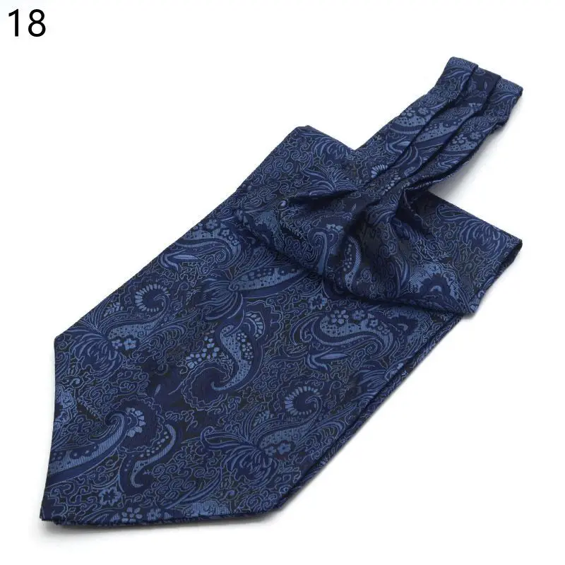 Men's  cravat suit silk scarf business collar wide tie retro pattern shirt scarf wedding party accessories
