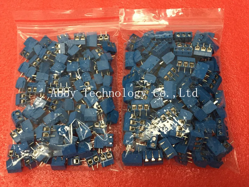

20PCS KF301-5.0-2P + KF301-5.0-3P KF301 "-" Screw 5.0mm Straight Pin PCB Screw Terminal Block Connector