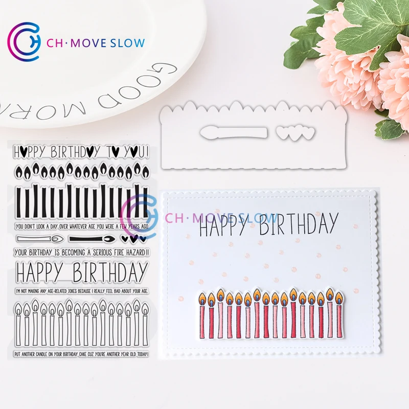 

CH BIRTHDAY BORDERS Metal Cutting Dies and Stamps Embossing Scrapbooking Stencil Craft Cut Dies For DIY Card Crafts Handmade