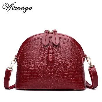 

Vfemage Genuine Leather Crossbody Bags for Women Handbags Crocodile Pattern Ladies Messenger Bag Female Small Shoulder Bag Bolsa