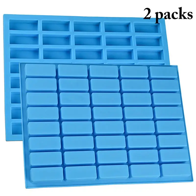 

2pcs 40 Grids Food Grade Silicone Ice Tray Fruit Ice Cube Maker DIY Small Ice Cube Mold Rectangle Shape Kitchen Accessories