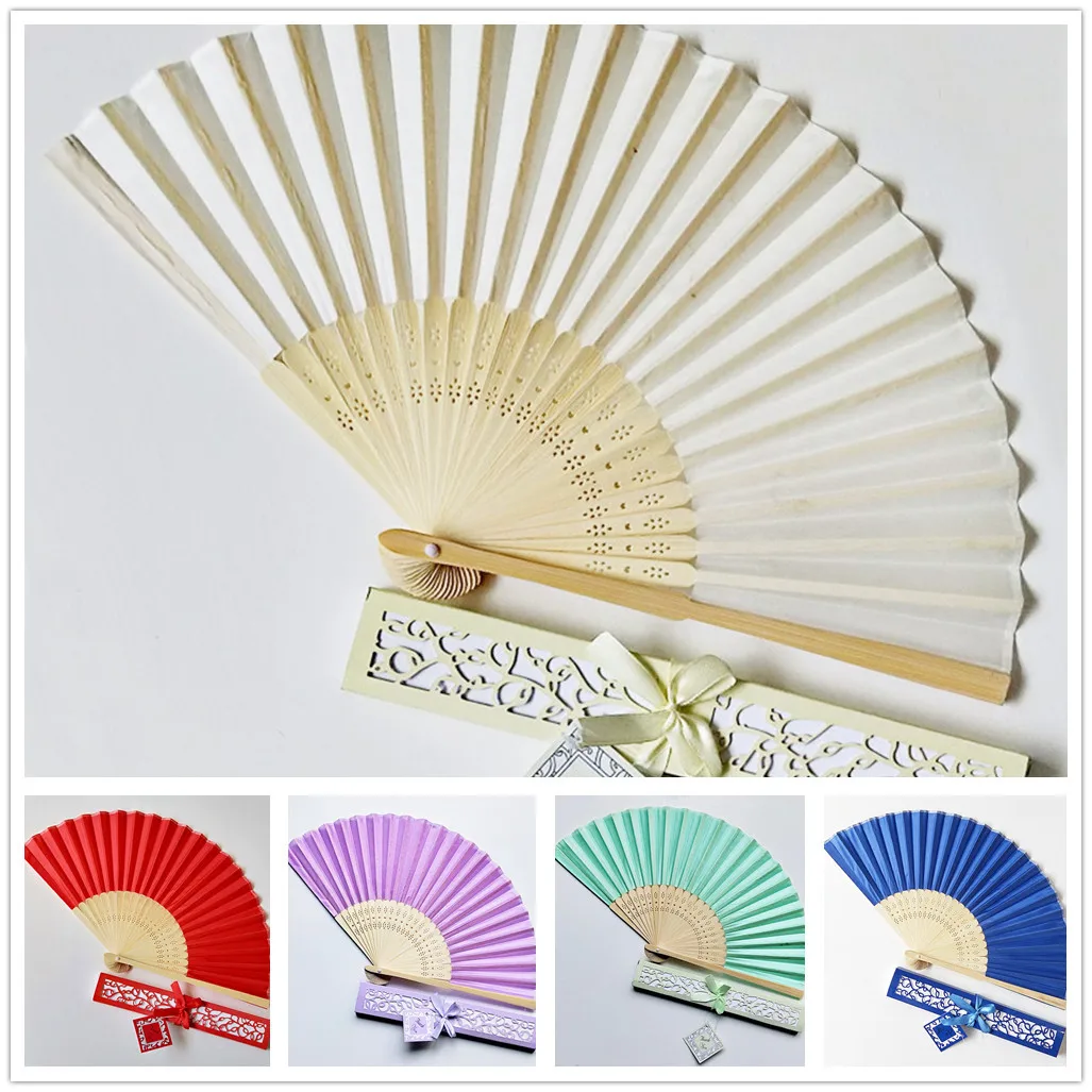 

Wedding Gift Box Gift Fan Tray Carton Couple Gift Solid Color Silk Fan wedding gifts for guests New arrive home decor hot sale